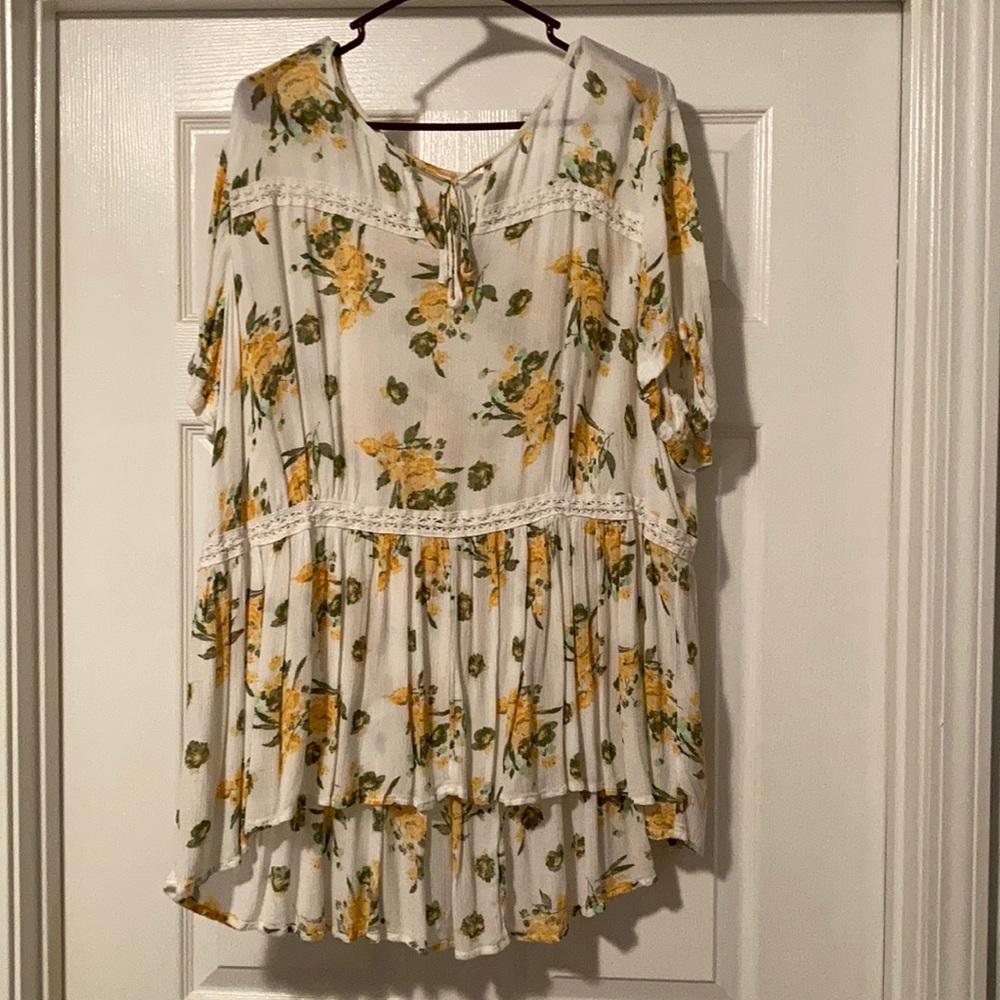Flowing floral top